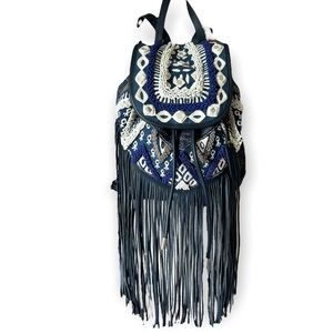 Rebecca Minkoff Beaded Fringe Bucket Backpack
